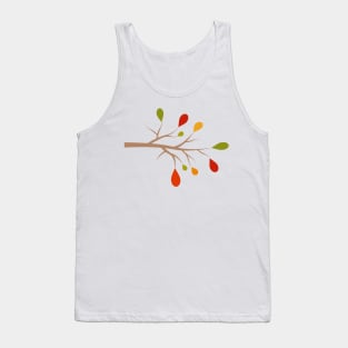 Autumn leaves on a branch Tank Top